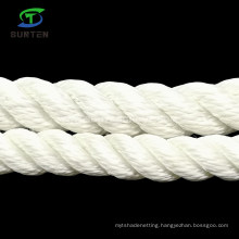 3 Strand White Polyester/Nylon/PA/Plastic/Sythetic/Marine/Mooring/Packing/Lifting/Twist/Twisted Cargo Rope